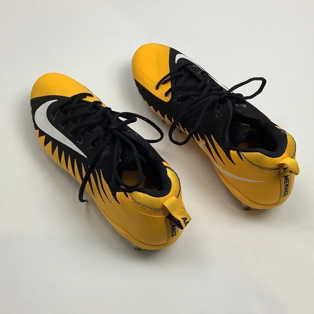 Nike Alpha Menace Pro Football Cleats Yellow Black Mens 14.5 Athletic Shoes